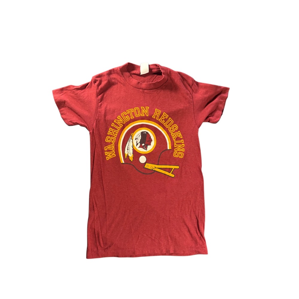 Vintage Washington Redskins T Shirt Ched Anvil Small Burgundy NFL USA Made 80s